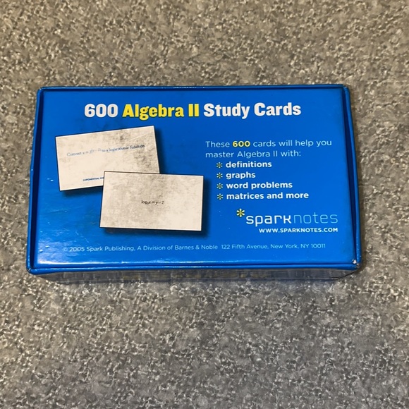 Algebra 2 study card - Picture 3 of 3